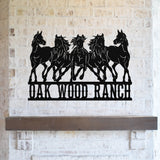 Wild Horses Monogram Sign ~ Metal Porch Sign | Metal Gate Sign | Farm Entrance Sign | Metal Farmhouse