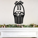 Easter Basket Sign ~ Metal Porch Sign | Front Door Sign | Personalized Entrance Sign | Metal Spring Sign