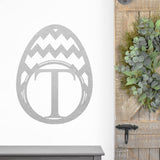Easter Egg Monogram Sign ~ Metal Porch Sign | Front Door Sign | Personalized Entrance Sign | Metal Spring Sign