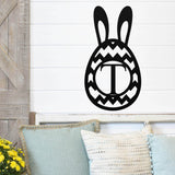 Cute Easter Monogram Sign ~ Metal Porch Sign | Front Door Sign | Personalized Entrance Sign | Metal Spring Sign
