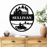 Snowboarding Custom Sign ~ Metal Porch Sign - Outdoor Sign - Personalized Metal Sign - Snowboarding Sign