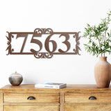 House Number Sign ~ Metal Porch Sign - Outdoor Sign - Personalized Metal Sign - Family Monogram Sign