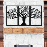 Family Tree Three Piece Set ~ Metal Porch Sign - Outdoor Sign - Personalized Metal Sign - Family Monogram Sign