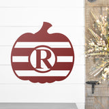 Pumpkin Stripped Monogram Sign, Metal Porch Sign, Fall Door Hanger, Fall Metal Sign, Metal Fall Sign, Fall Sign, Porch Sign, Custom Sign