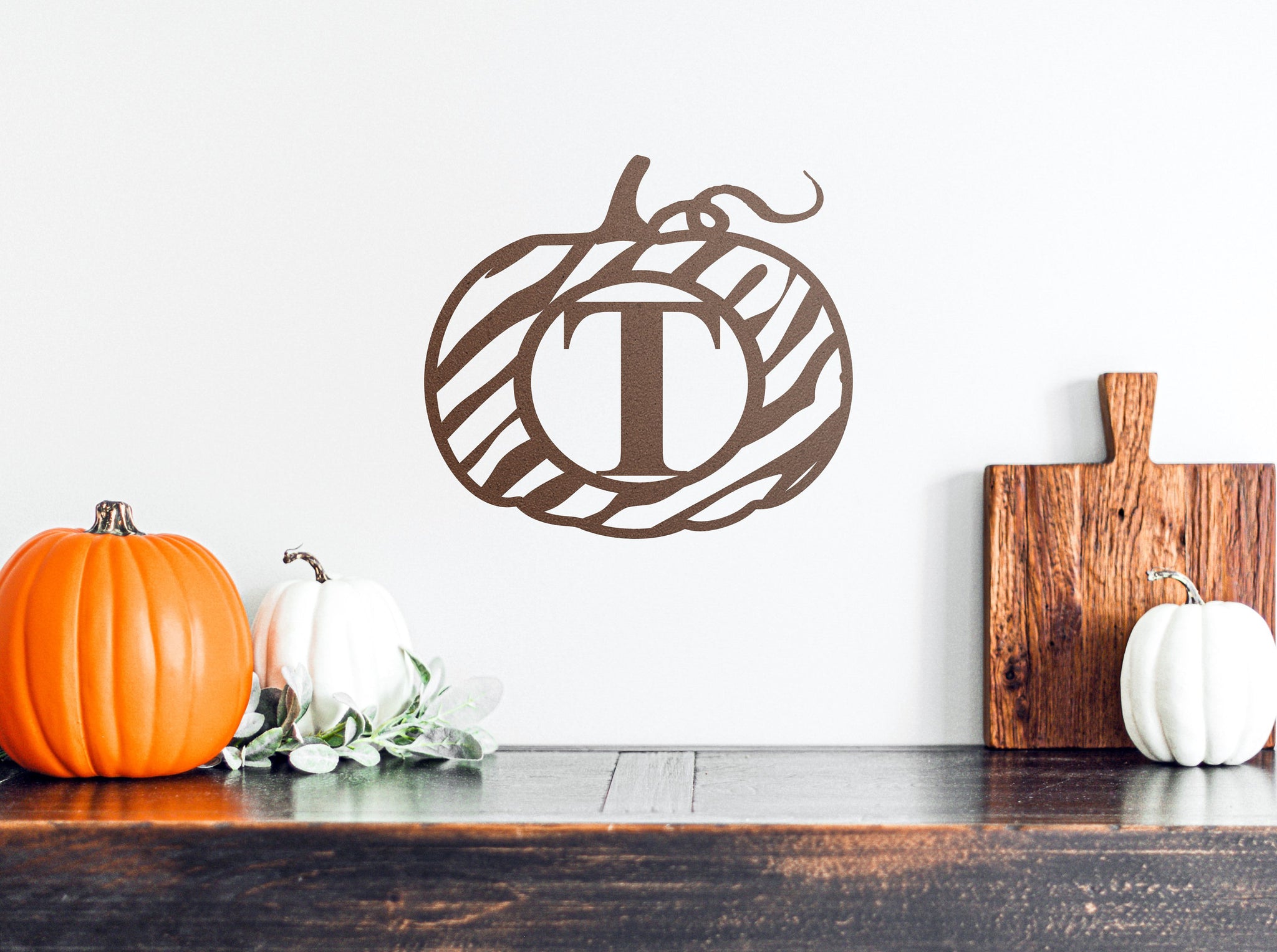 Metal buying Pumpkin Door Hanger