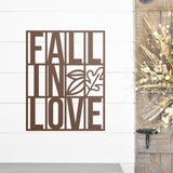Fall In Love Word Art Sign, Metal Porch Sign, Fall Door Hanger, Fall Metal Sign, Metal Fall Sign, Fall Sign, Porch Sign, Custom Fall Sign