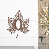 Fall Leaf Monogram Sign, Metal Porch Sign, Fall Door Hanger, Fall Metal Sign, Metal Fall Sign, Fall Sign, Porch Sign, Thanksgiving Sign