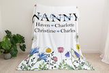 Nanny We Love You, Mothers Day Blanket, Mothers Day Gift, Grandchild Blanket, Personalized Gift, Gift For Grandparent, Birthday Gift