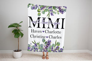 Nanny We Love You, Mothers Day Blanket, Mothers Day Gift, Grandchild Blanket, Personalized Gift, Gift For Grandparent, Birthday Gift